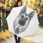 Black And White German Shepherd Print Foldable Umbrella