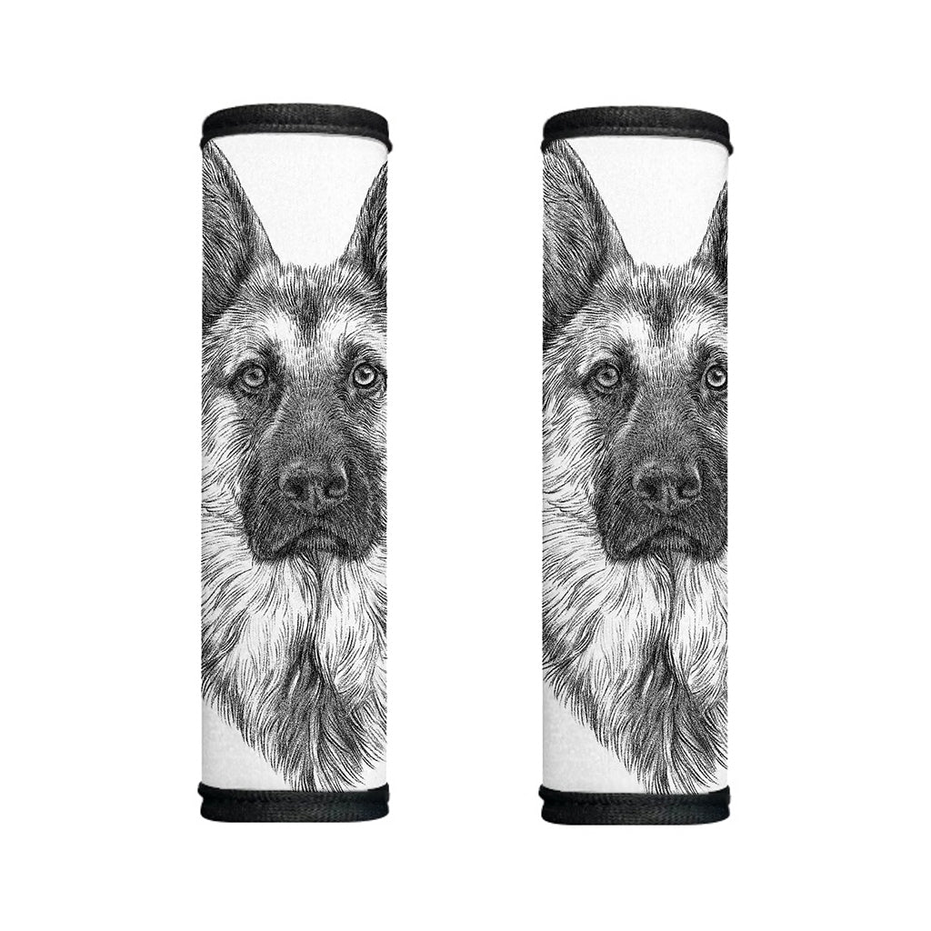 Black And White German Shepherd Print Handle Covers