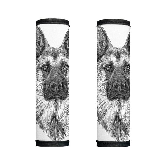 Black And White German Shepherd Print Handle Covers