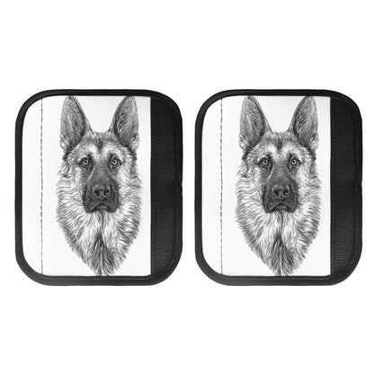 Black And White German Shepherd Print Handle Covers
