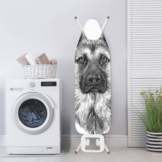 Black And White German Shepherd Print Ironing Board Cover
