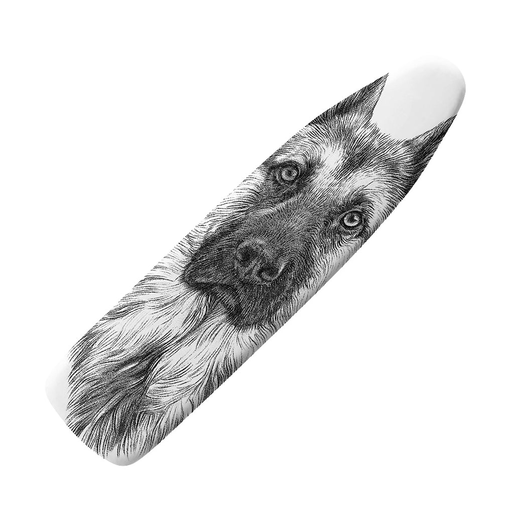 Black And White German Shepherd Print Ironing Board Cover