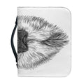 Black And White German Shepherd Print Leather Bible Cover