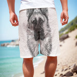 Black And White German Shepherd Print Men's Cargo Shorts