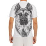 Black And White German Shepherd Print Men's Short Sleeve Rash Guard