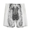 Black And White German Shepherd Print Men's Sports Shorts