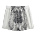 Black And White German Shepherd Print Mesh Shorts