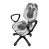 Black And White German Shepherd Print Office Chair Cover