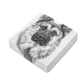 Black And White German Shepherd Print Outdoor Seat Cushion Cover