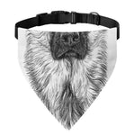 Black And White German Shepherd Print Over The Collar Dog Bandana
