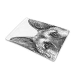 Black And White German Shepherd Print Pet Cooling Mat Cover
