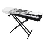 Black And White German Shepherd Print Piano Keyboard Cover