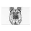 Black And White German Shepherd Print Polyester Doormat