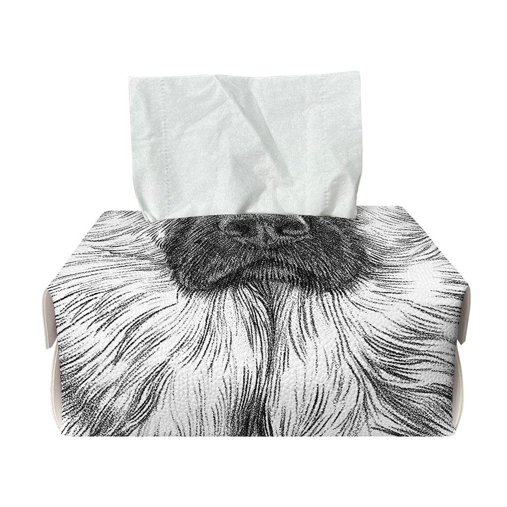 Black And White German Shepherd Print Rectangle Tissue Box Cover