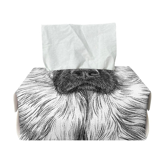 Black And White German Shepherd Print Rectangle Tissue Box Cover