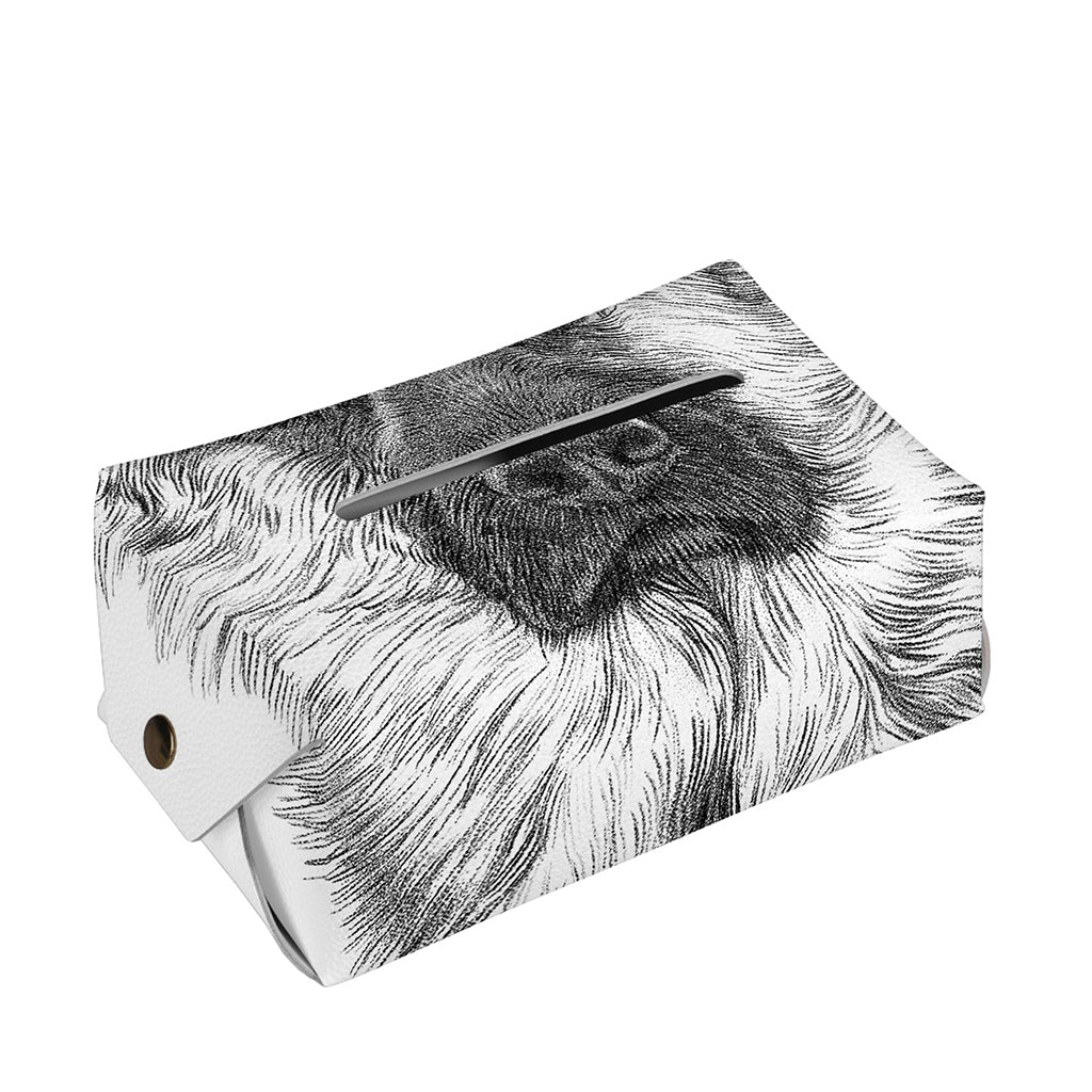 Black And White German Shepherd Print Rectangle Tissue Box Cover