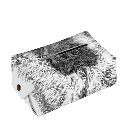 Black And White German Shepherd Print Rectangle Tissue Box Cover