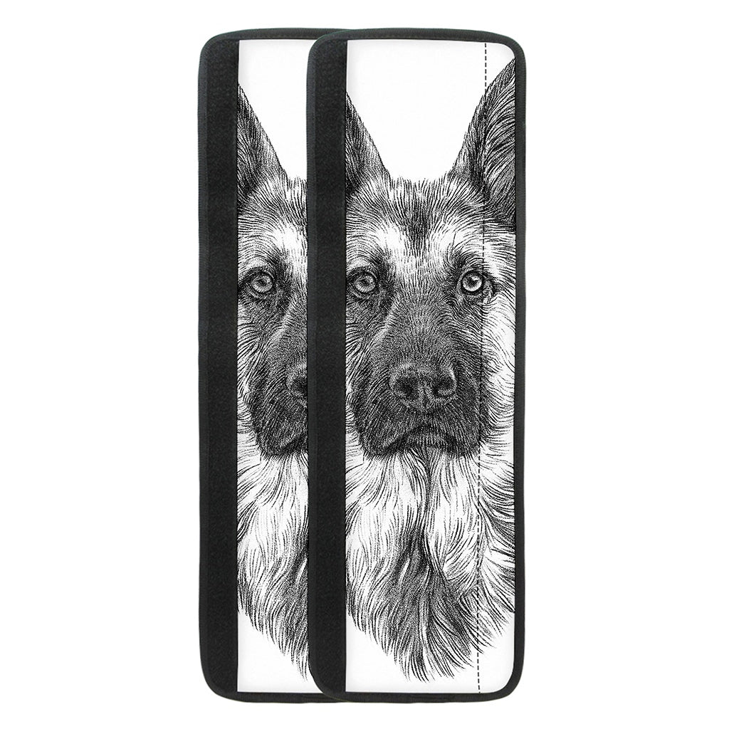 Black And White German Shepherd Print Refrigerator Handle Covers