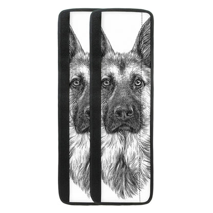 Black And White German Shepherd Print Refrigerator Handle Covers