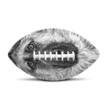 Black And White German Shepherd Print Rugby Ball