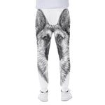 Black And White German Shepherd Print Scuba Joggers