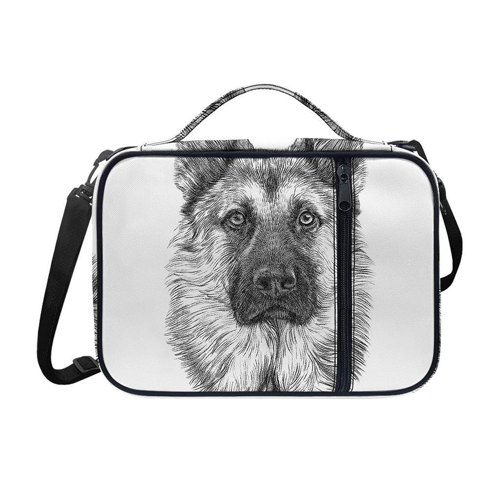 Black And White German Shepherd Print Shoulder Strap Bible Bag