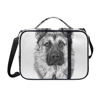 Black And White German Shepherd Print Shoulder Strap Bible Bag