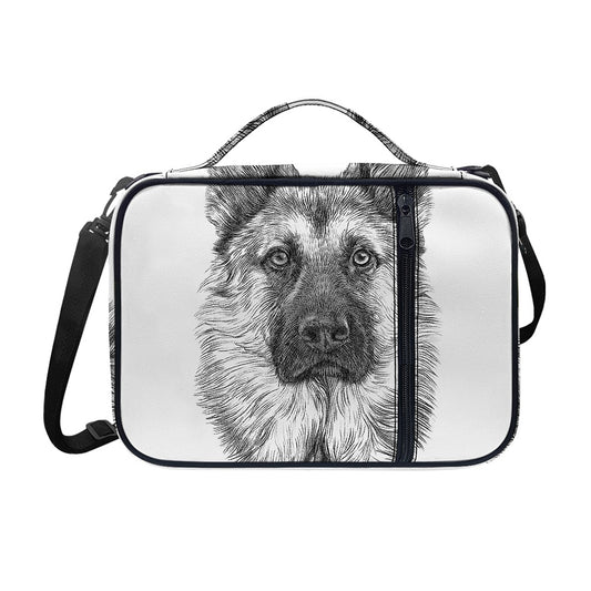 Black And White German Shepherd Print Shoulder Strap Bible Bag