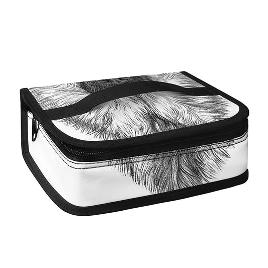 Black And White German Shepherd Print Small Lunch Bag