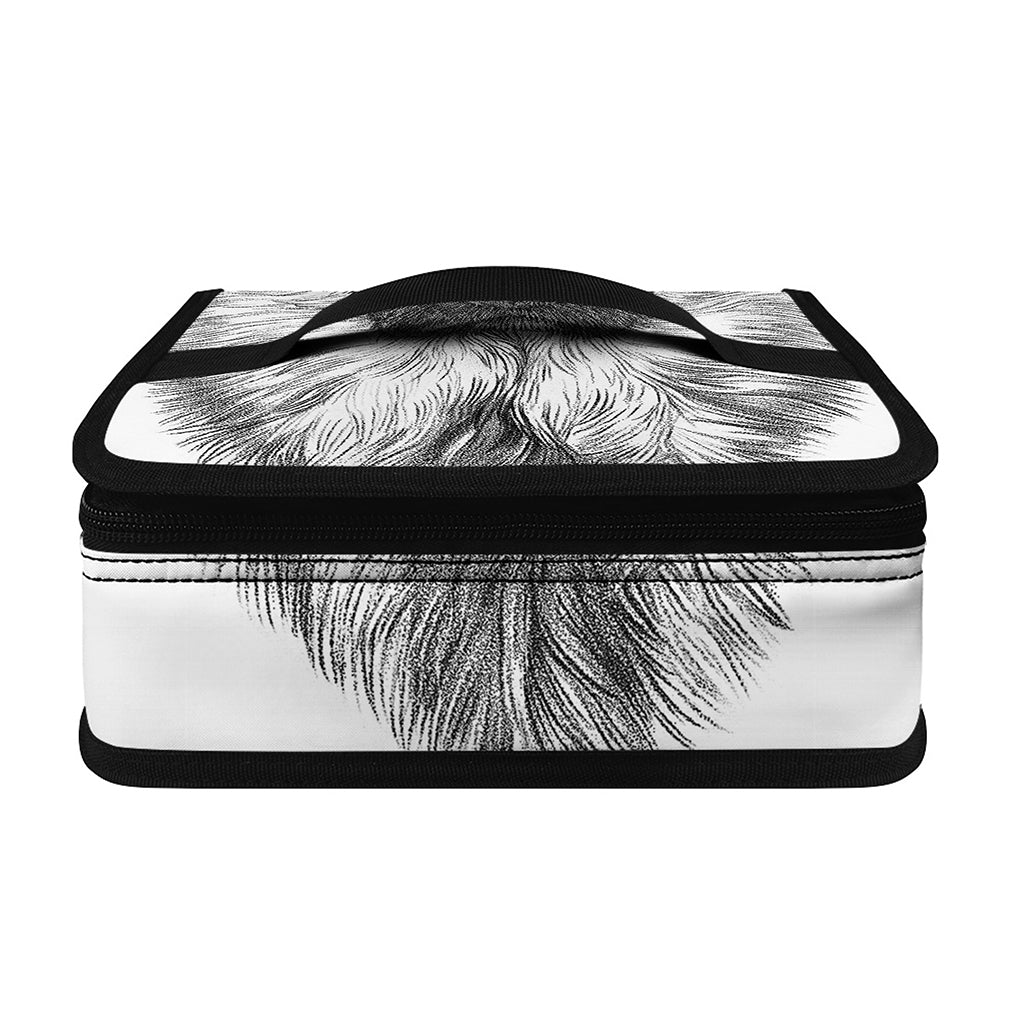 Black And White German Shepherd Print Small Lunch Bag