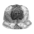 Black And White German Shepherd Print Snapback Cap