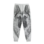 Black And White German Shepherd Print Sweatpants