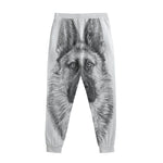 Black And White German Shepherd Print Sweatpants