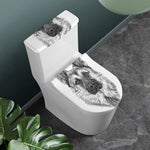 Black And White German Shepherd Print Toilet Lid And Tank Cover Set