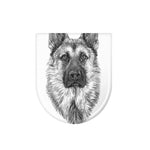 Black And White German Shepherd Print Toilet Lid Cover