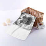 Black And White German Shepherd Print Towel