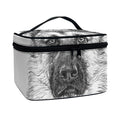 Black And White German Shepherd Print Travel Makeup Bag