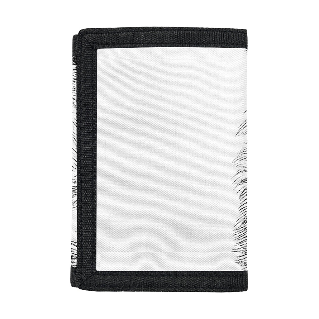 Black And White German Shepherd Print Trifold Wallet