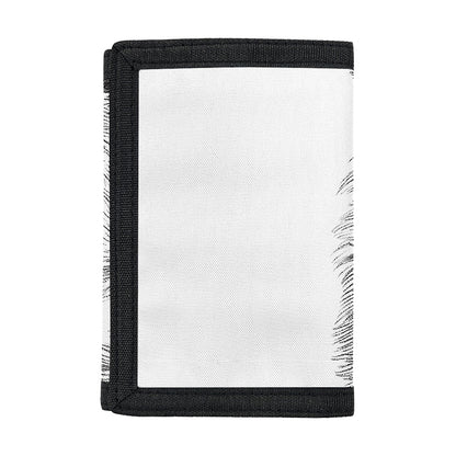 Black And White German Shepherd Print Trifold Wallet