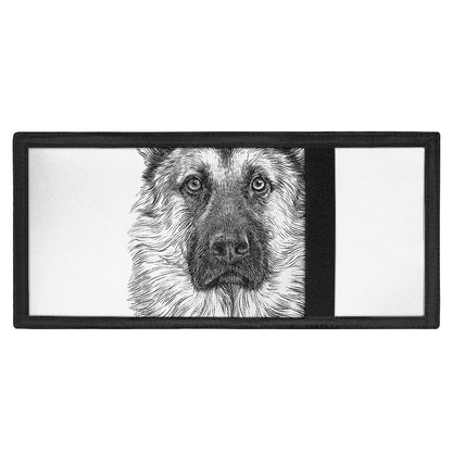 Black And White German Shepherd Print Trifold Wallet