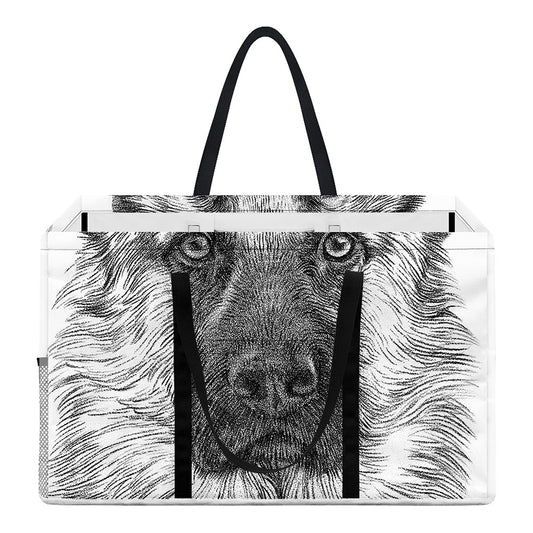 Black And White German Shepherd Print Utility Tote Bag