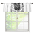 Black And White German Shepherd Print Window Valance