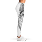 Black And White German Shepherd Print Women's Leggings