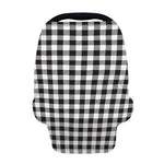 Black And White Gingham Pattern Print Baby Seat Cover