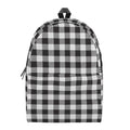 Black And White Gingham Pattern Print School Backpack