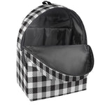 Black And White Gingham Pattern Print Backpack