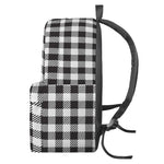 Black And White Gingham Pattern Print Backpack