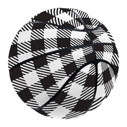 Black And White Gingham Pattern Print Basketball