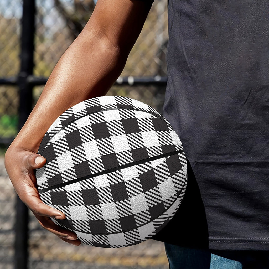 Black And White Gingham Pattern Print Basketball