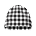 Black And White Gingham Pattern Print Beanie